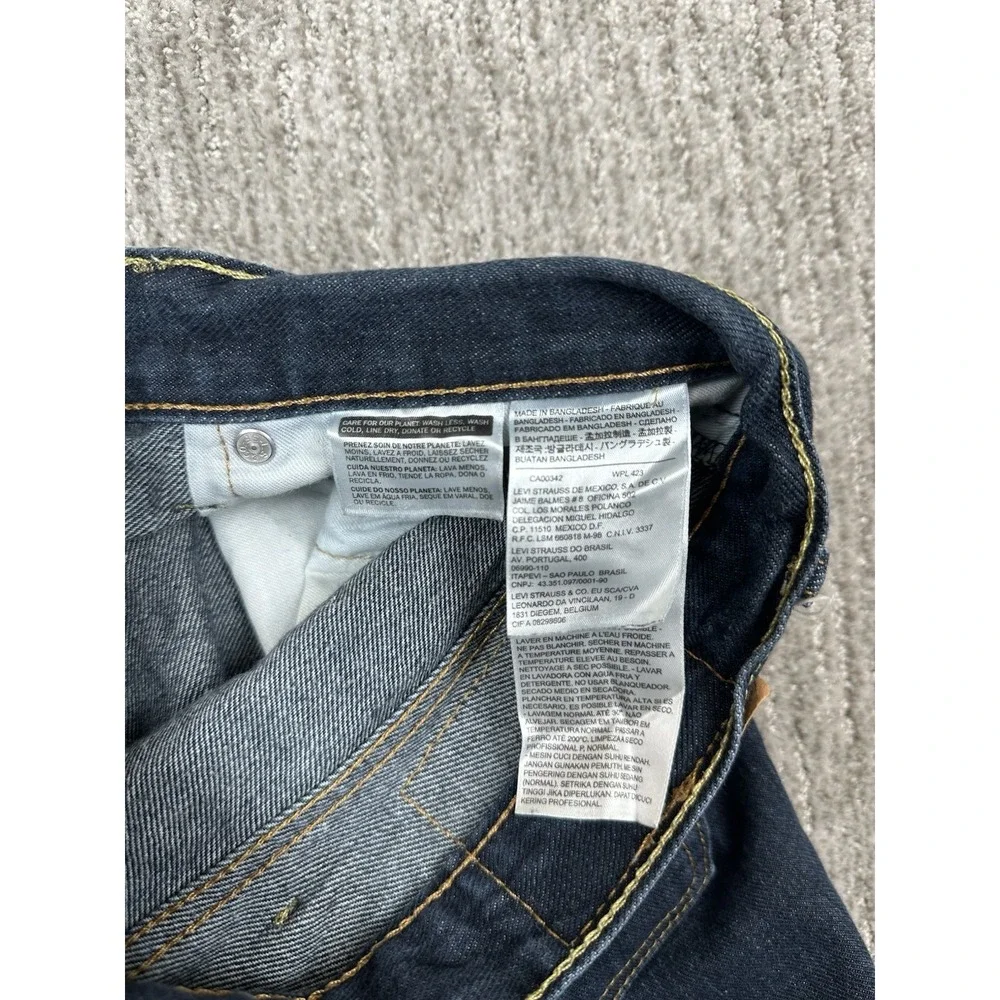 Levis 514 Jeans Mens 40X30 Blue Straight Mid Rise Dark Wash Denim